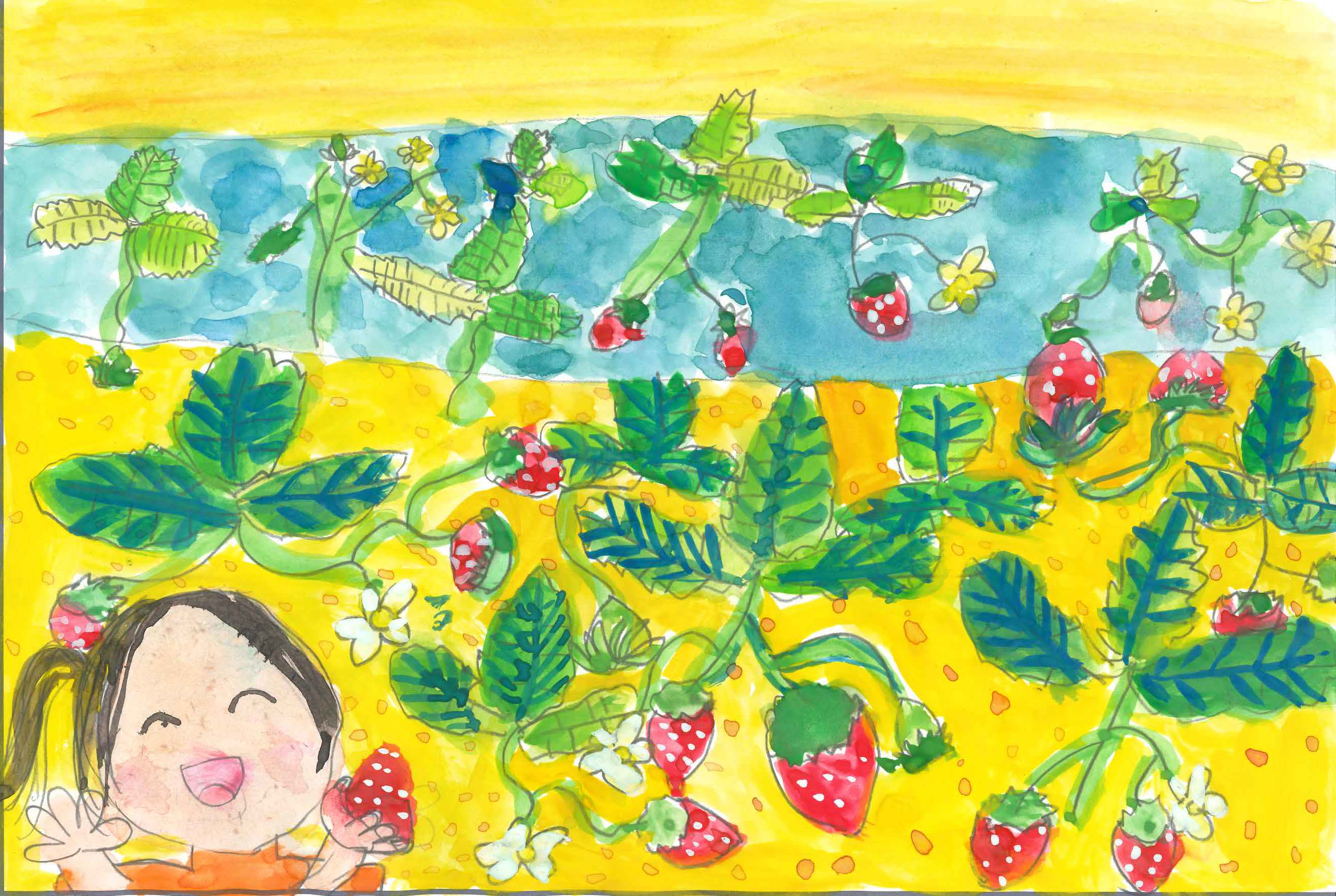 未来へ続くいちごばたけと私