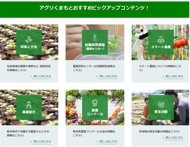 熊本県農業情報サイト「アグリくまもと」について