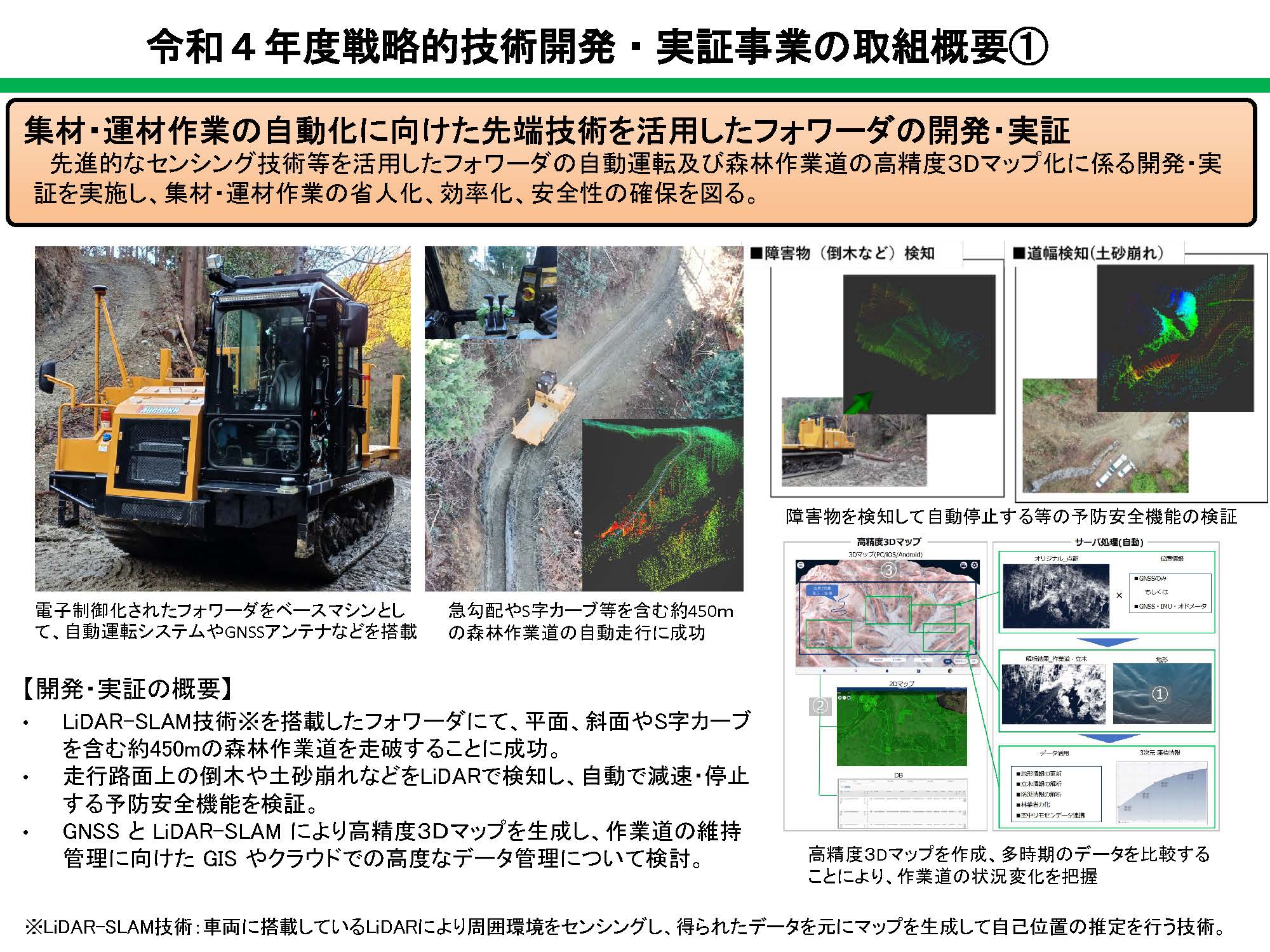  令和4年度林業イノベーション推進総合対策のうち戦略的技術開発・実証事業の取組概要を公開しました