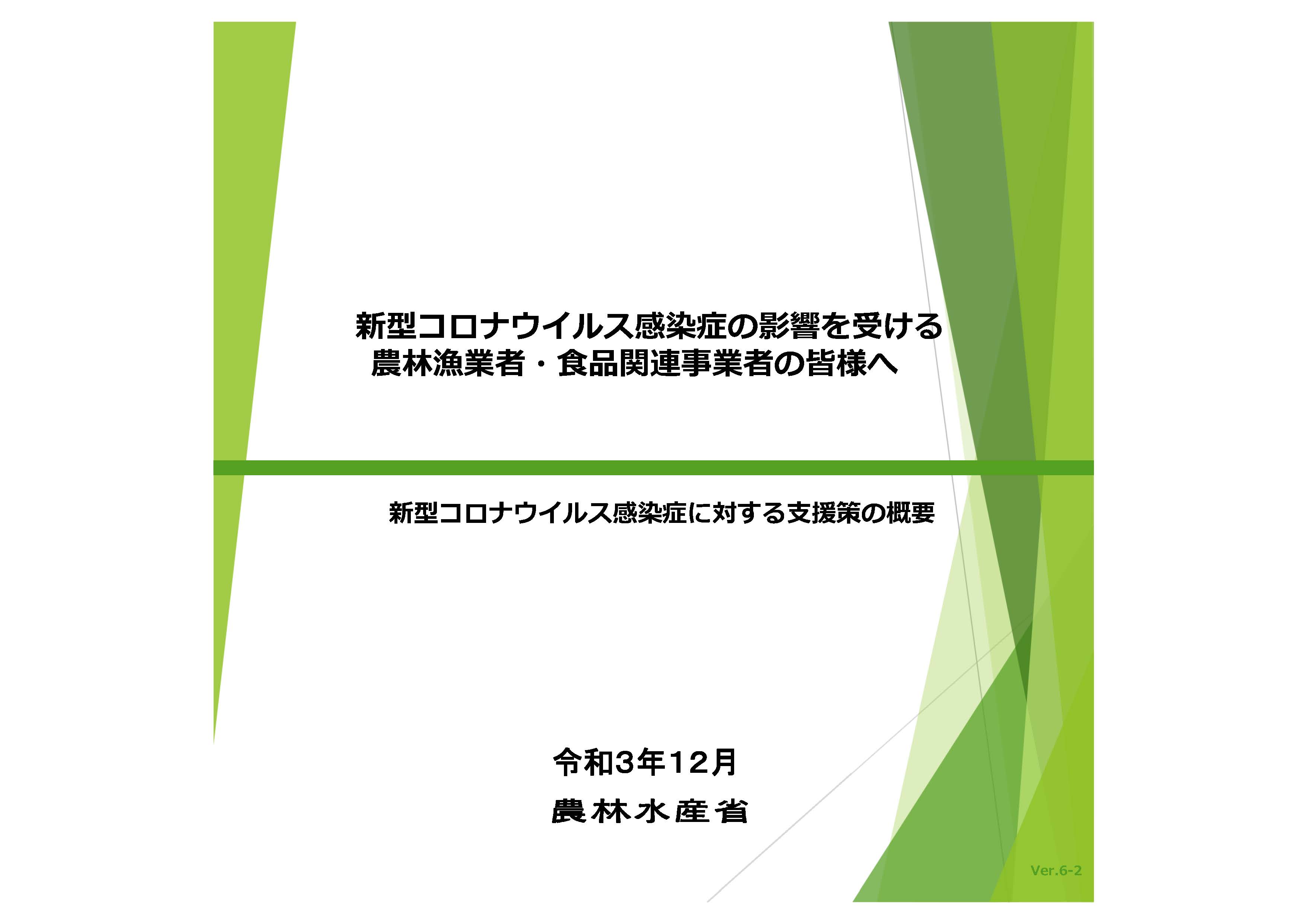 新型コロナウイルスに感染症に関する支援策