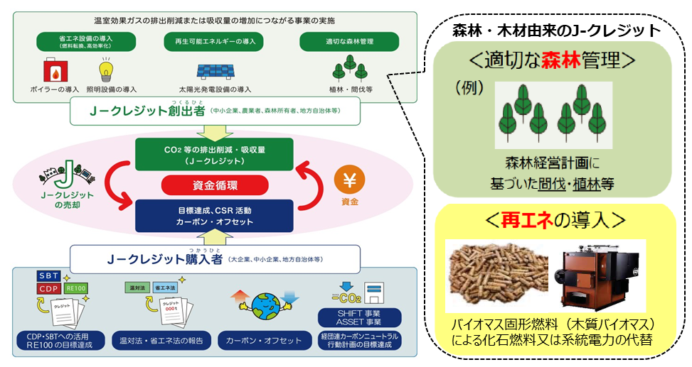 企業等と連携して森林吸収源の拡大に向けた2つの委託事業の公募を実施しています