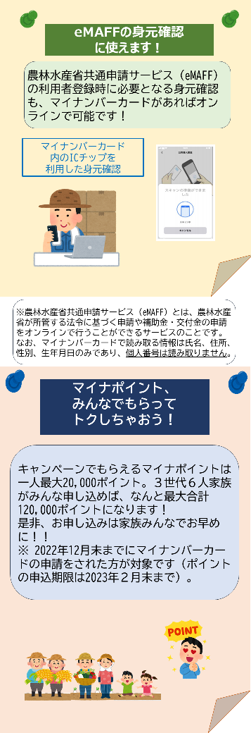 デジタル社会の 最も信頼できる 身分証明書、 マイナンバーカードを 取得しましょう！