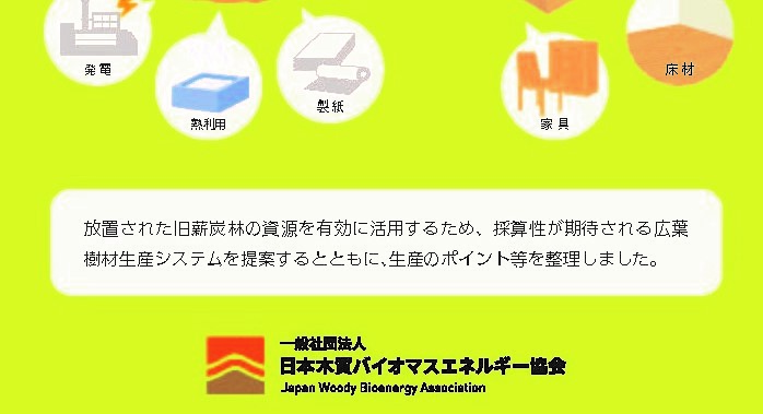 パンフレット「旧薪炭林の燃料等への活用」を公表しました