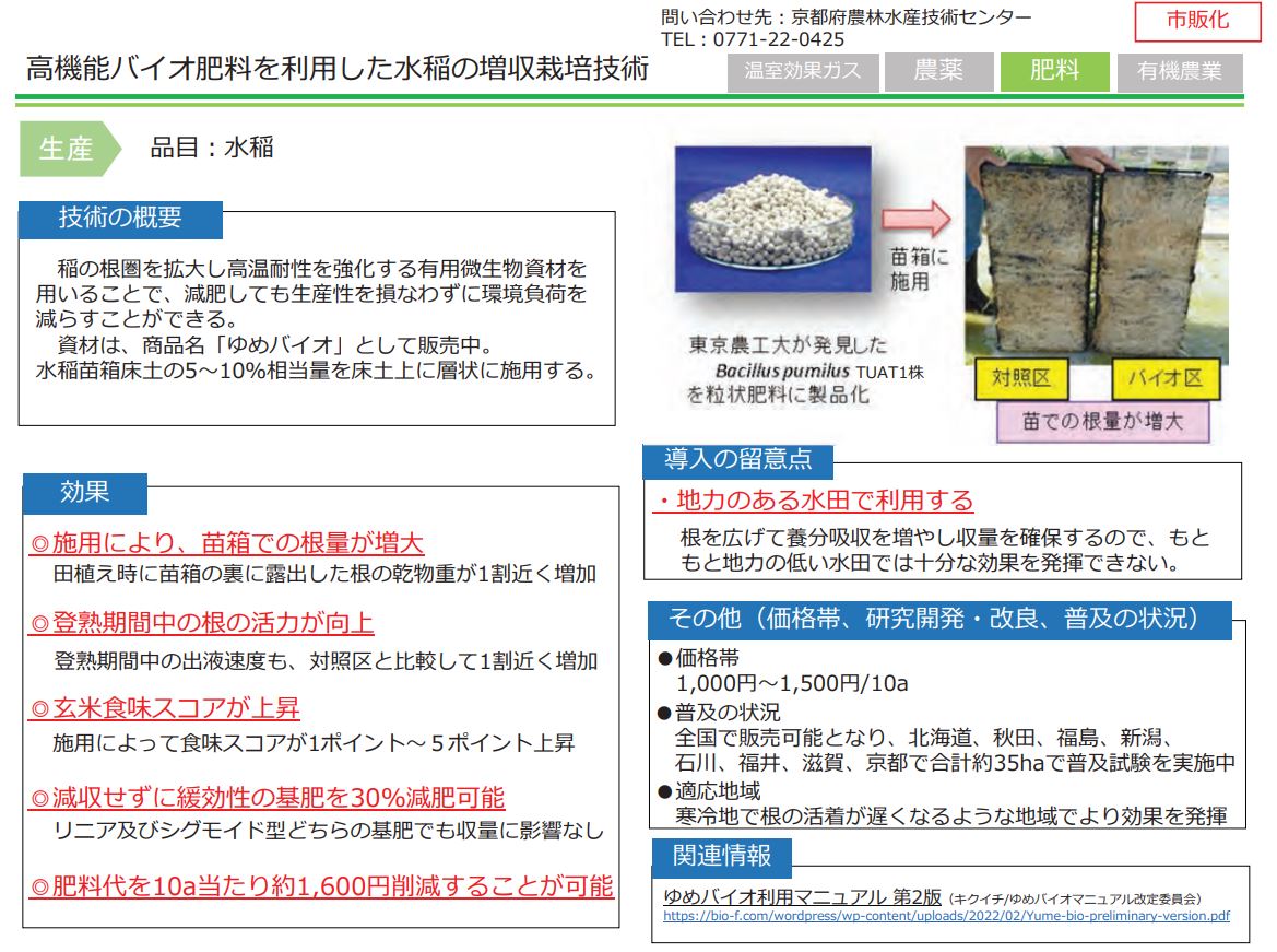 有用微生物を資材化！環境負荷を減らす水稲増収栽培技術のご紹介