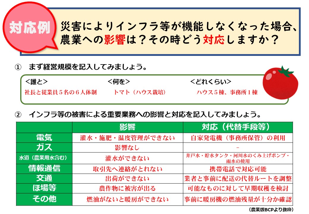 一年の計は元旦にあり！災害に備えて農業版ＢＣＰについて考えてみましょう！