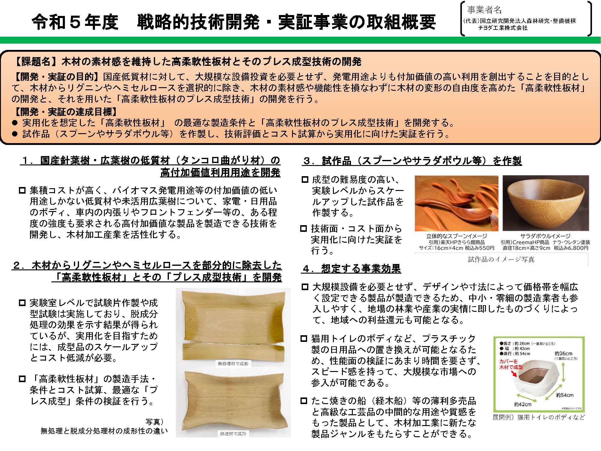 令和5年度予算 戦略的技術開発・実証事業の取組概要を公開しました