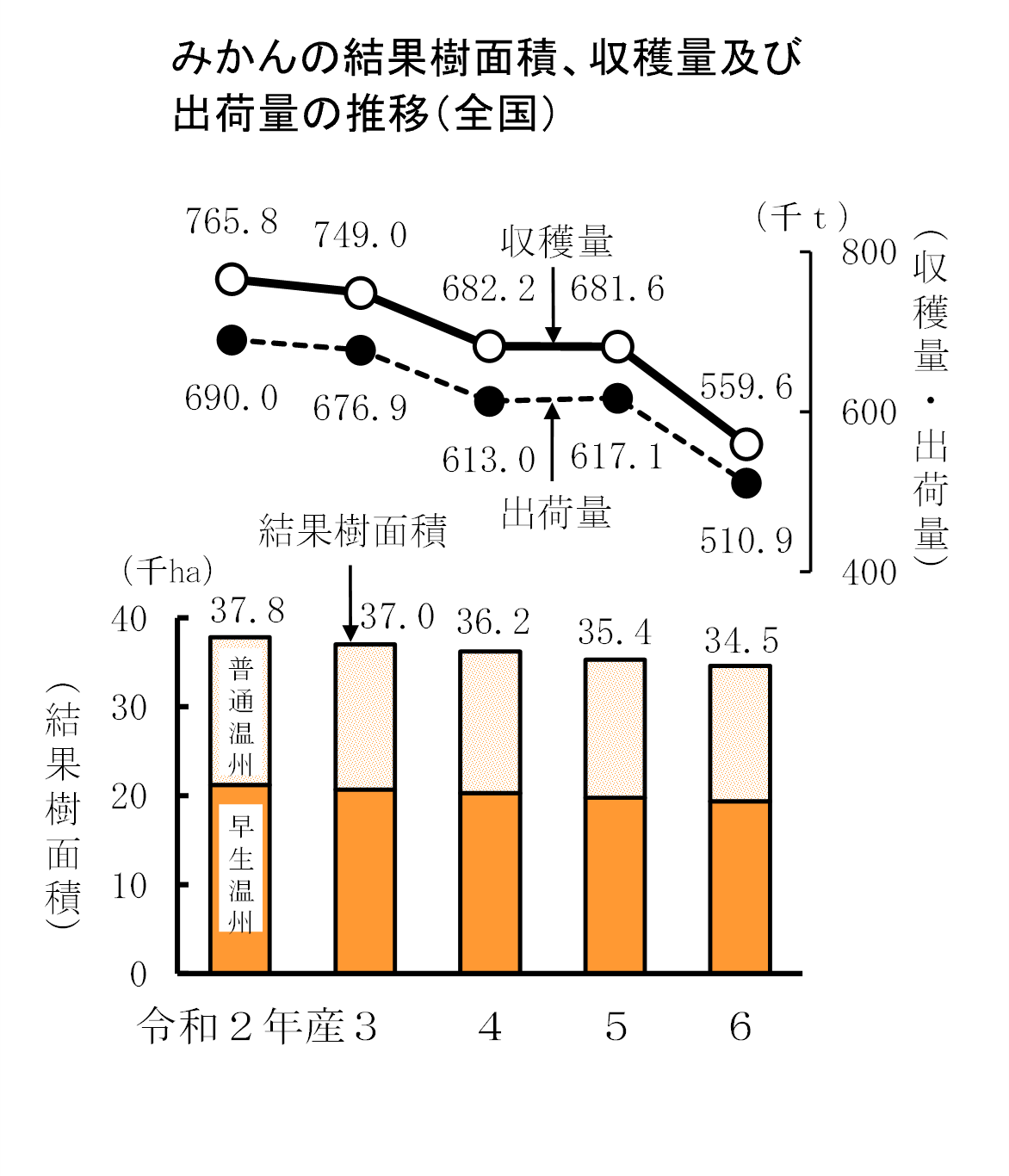 みかん、りんごの収穫量等(令和6年産)をお知らせします