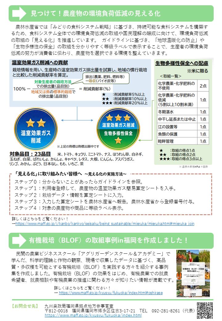 【GAP認証によるリスク管理と省力化】福岡県拠点だより４月号発行