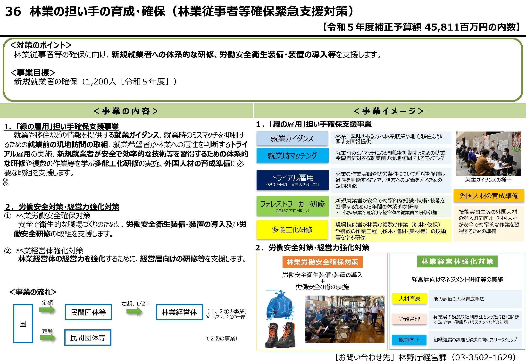 令和5年度林野関係補正予算を公表しました