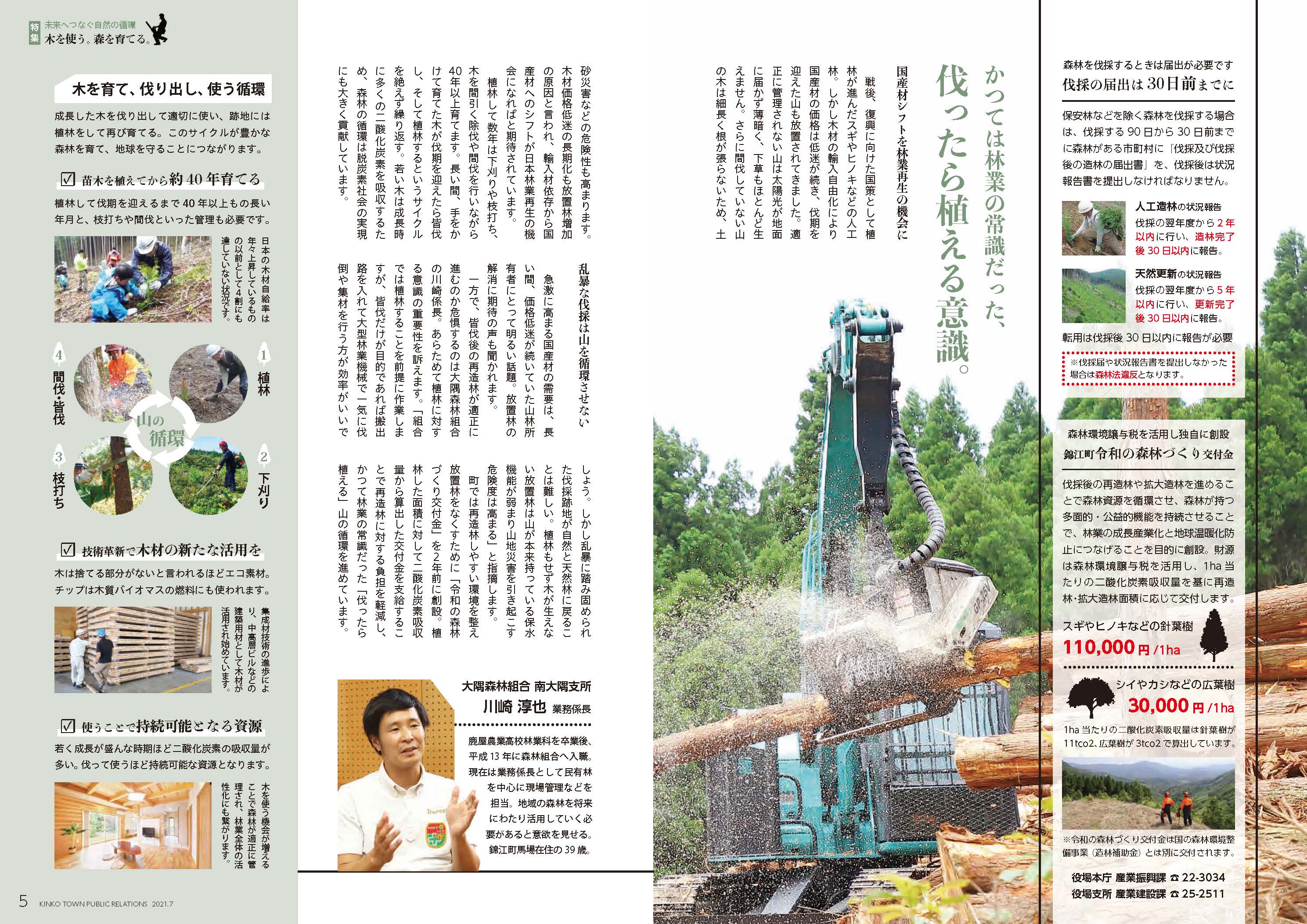 森林環境譲与税を活用した自治体の取組の紹介 Vol.7 鹿児島県錦江町