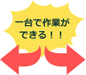 一台で作業ができる